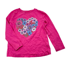 Load image into Gallery viewer, Girls Anko, pink cotton floral long sleeve t-shirt, minor marks, FUC, size 5,  