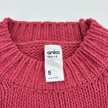 Load image into Gallery viewer, Girls Anko, pink knit sweater, GUC, size 5,  