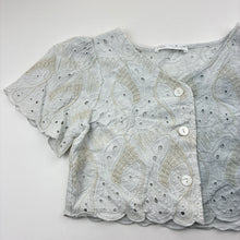 Load image into Gallery viewer, Girls Zara,  cropped broderie cotton top, GUC, size 10,  