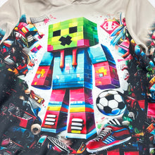Load image into Gallery viewer, Boys lightweight, Minecraft-style block character hoodie, EUC, size 5-6,  