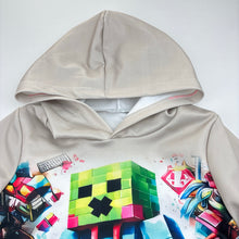 Load image into Gallery viewer, Boys lightweight, Minecraft-style block character hoodie, EUC, size 5-6,  