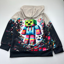Load image into Gallery viewer, Boys lightweight, Minecraft-style block character hoodie, EUC, size 5-6,  