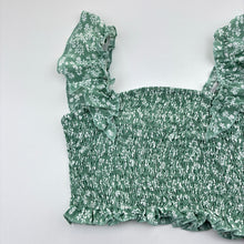 Load image into Gallery viewer, Girls SHEIN teen, floral cropped ruffle top, GUC, size 10-11,  