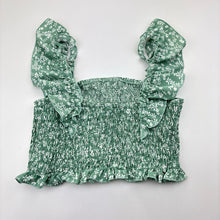 Load image into Gallery viewer, Girls SHEIN teen, floral cropped ruffle top, GUC, size 10-11,  