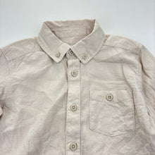 Load image into Gallery viewer, Boys Target, beige linen blend long sleeve shirt, EUC, size 5,  