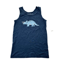 Load image into Gallery viewer, Boys Anko, navy cotton blend singlet, GUC, size 6-8,  