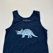 Load image into Gallery viewer, Boys Anko, navy cotton blend singlet, GUC, size 6-8,  
