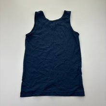 Load image into Gallery viewer, Boys Anko, navy cotton blend singlet, GUC, size 6-8,  