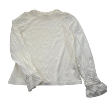 Load image into Gallery viewer, Girls Zara, cream cotton blend ribbed long sleeve top, EUC, size 13-14,  