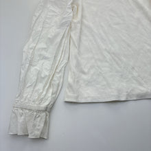 Load image into Gallery viewer, Girls Zara, cream cotton blend ribbed long sleeve top, EUC, size 13-14,  