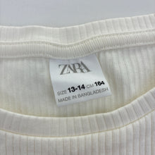 Load image into Gallery viewer, Girls Zara, cream cotton blend ribbed long sleeve top, EUC, size 13-14,  