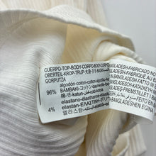 Load image into Gallery viewer, Girls Zara, cream cotton blend ribbed long sleeve top, EUC, size 13-14,  