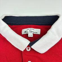 Load image into Gallery viewer, Boys THE ORIGINAL Ben Sherman, red cotton polo shirt top, EUC, size 12-13,  