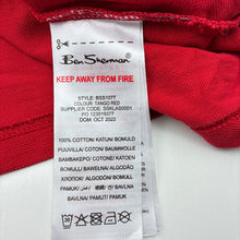 Load image into Gallery viewer, Boys THE ORIGINAL Ben Sherman, red cotton polo shirt top, EUC, size 12-13,  
