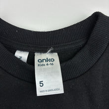 Load image into Gallery viewer, Unisex Anko, plain black fleece lined sweater, GUC, size 5,  