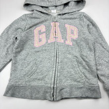Load image into Gallery viewer, Girls Baby Gap, grey cotton blend zip sweater, GUC, size 4,  
