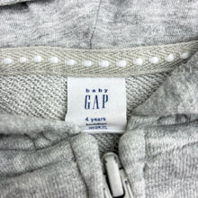 Load image into Gallery viewer, Girls Baby Gap, grey cotton blend zip sweater, GUC, size 4,  