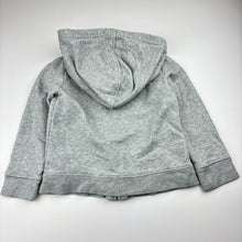 Load image into Gallery viewer, Girls Baby Gap, grey cotton blend zip sweater, GUC, size 4,  