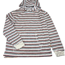 Load image into Gallery viewer, Unisex C &amp; C California, striped cotton blend terry hoodie, EUC, size 16,  