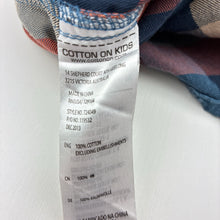 Load image into Gallery viewer, Boys Cotton On, check cotton long sleeve shirt, EUC, size 6,  