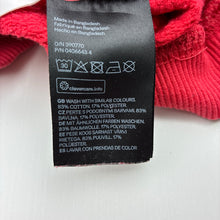 Load image into Gallery viewer, Boys H&amp;M, red cotton blend fleece lined sweater, wash fade, FUC, size 3-4,  