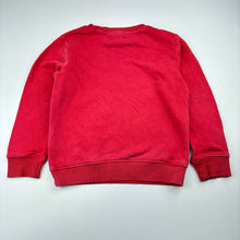 Load image into Gallery viewer, Boys H&amp;M, red cotton blend fleece lined sweater, wash fade, FUC, size 3-4,  