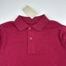 Load image into Gallery viewer, Unisex Target, burgundy cotton long sleeve polo top, NEW, size 5-6,  