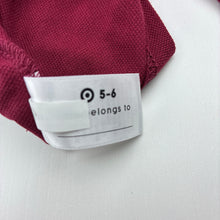 Load image into Gallery viewer, Unisex Target, burgundy cotton long sleeve polo top, NEW, size 5-6,  