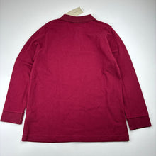 Load image into Gallery viewer, Unisex Target, burgundy cotton long sleeve polo top, NEW, size 5-6,  