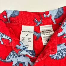 Load image into Gallery viewer, Boys Brilliant Basics, cotton flannel pyjama top, dinosaur, wash fade, FUC, size 3,  