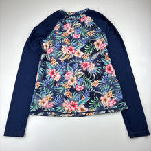 Load image into Gallery viewer, Girls Piping Hot, floral long sleeve rashie top, EUC, size 12,  