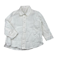 Load image into Gallery viewer, Boys Seed, white linen long sleeve shirt, EUC, size 3,  