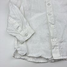 Load image into Gallery viewer, Boys Seed, white linen long sleeve shirt, EUC, size 3,  