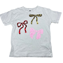 Load image into Gallery viewer, Girls Cotton On, white cotton blend sequin t-shirt, EUC, size 7,  