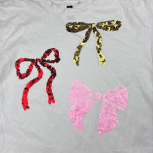 Load image into Gallery viewer, Girls Cotton On, white cotton blend sequin t-shirt, EUC, size 7,  
