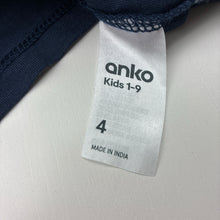Load image into Gallery viewer, Boys Anko, navy cotton long sleeve t-shirt, EUC, size 4,  
