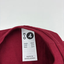 Load image into Gallery viewer, Boys KID, red cotton long sleeve t-shirt, EUC, size 4,  