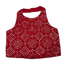Load image into Gallery viewer, Girls utsa kids, red cotton cropped halter neck top, EUC, size 11-12,  