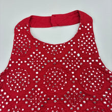 Load image into Gallery viewer, Girls utsa kids, red cotton cropped halter neck top, EUC, size 11-12,  
