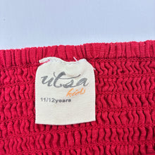 Load image into Gallery viewer, Girls utsa kids, red cotton cropped halter neck top, EUC, size 11-12,  