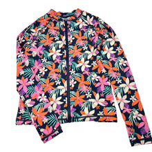 Load image into Gallery viewer, Girls Anko, floral long sleeve zip up rashie top, EUC, size 12,  
