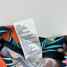Load image into Gallery viewer, Girls Anko, floral long sleeve zip up rashie top, EUC, size 12,  