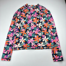 Load image into Gallery viewer, Girls Anko, floral long sleeve zip up rashie top, EUC, size 12,  