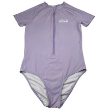 Load image into Gallery viewer, Girls Country Road, lavender zip rashie suit / swim one-piece, GUC, size 14,  