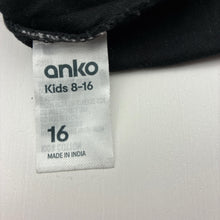 Load image into Gallery viewer, Unisex Anko, plain black cotton long sleeve t-shirt, EUC, size 16,  