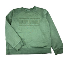 Load image into Gallery viewer, Unisex Country Road, green cotton fleece lined sweater, GUC, size 10,  