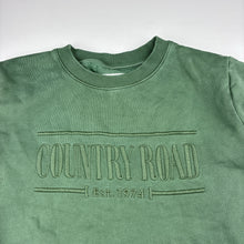 Load image into Gallery viewer, Unisex Country Road, green cotton fleece lined sweater, GUC, size 10,  