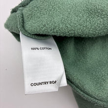 Load image into Gallery viewer, Unisex Country Road, green cotton fleece lined sweater, GUC, size 10,  