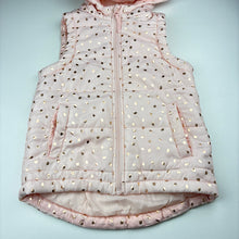 Load image into Gallery viewer, Girls Anko, pink zip hooded puffer vest, EUC, size 9,  