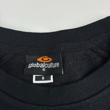 Load image into Gallery viewer, Unisex globalculture, black cotton blend fleece lined sweater, New Zealand, EUC, size 6,  